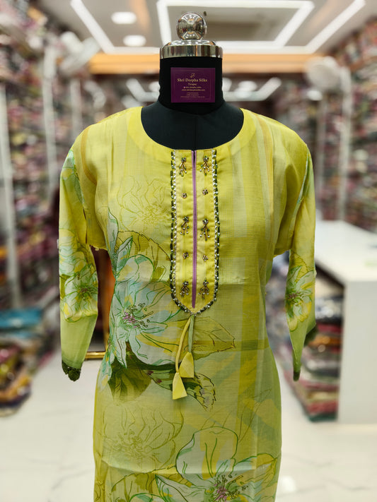 Premium Silk Straight Cut Kurti - SCKT52