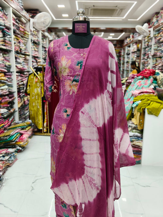 Vatican Silk Co Ord Set with Dupatta - COSD02