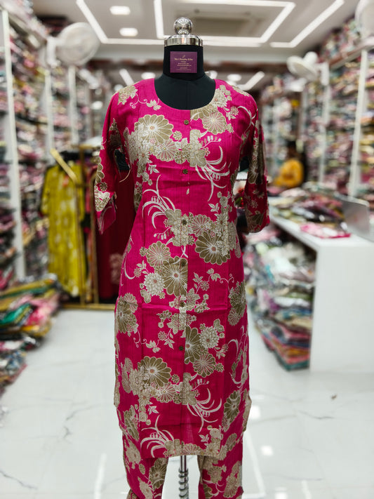 Vatican Silk Co Ord Set with Dupatta - COSD04