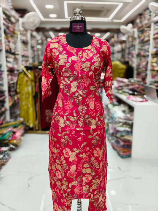 Vatican Silk Co Ord Set with Dupatta - COSD06