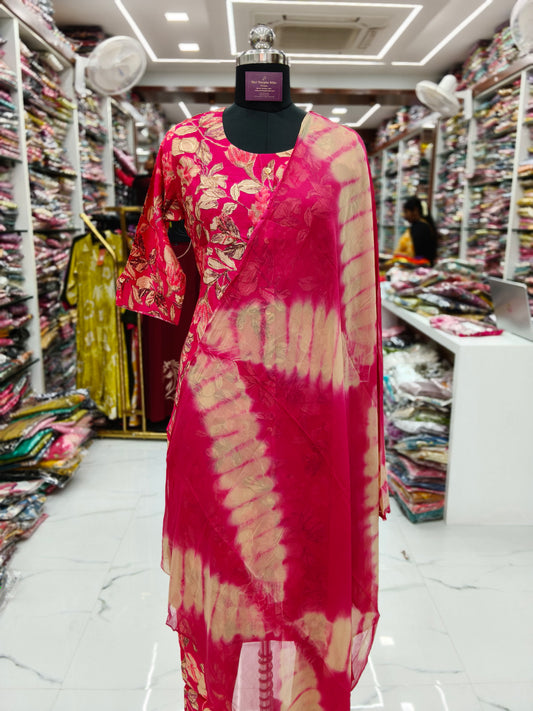 Vatican Silk Co Ord Set with Dupatta - COSD06