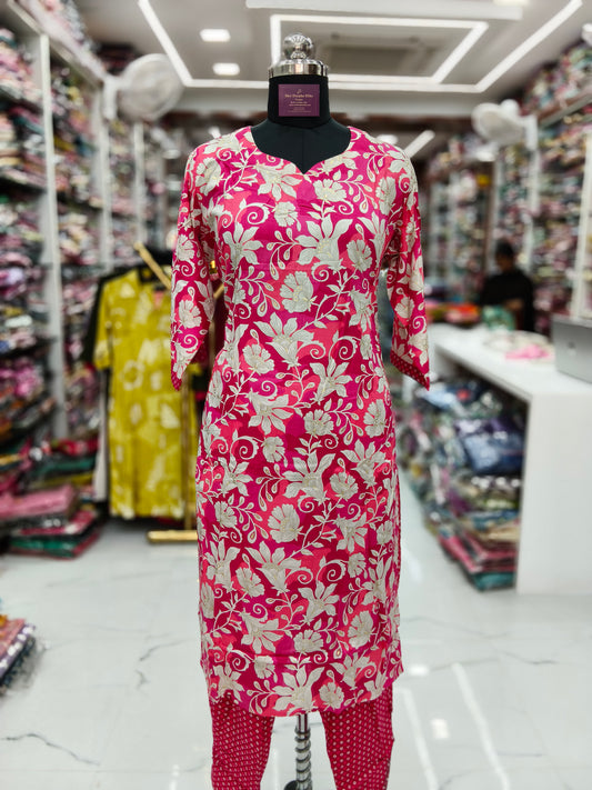 Casual Wear Spun Cotton 3 Pcs Salwar Set - CWSS40