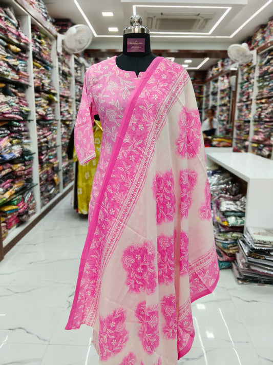 Casual Wear Spun Cotton 3 Pcs Salwar Set - CWSS42