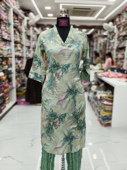Spun Cotton 3 Pcs Salwar Set - CWSS45