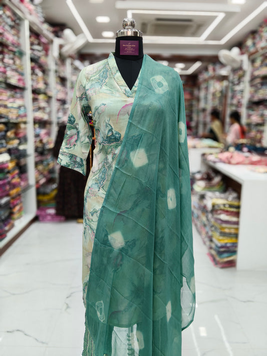 Spun Cotton 3 Pcs Salwar Set - CWSS45