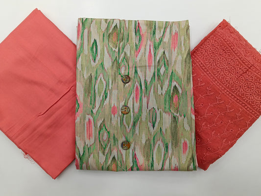 Chanderi Silk Unstitched Salwar Material