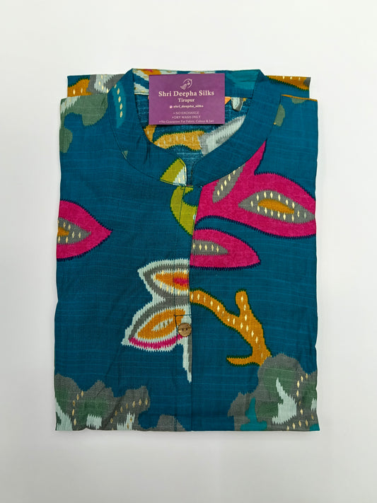 Vatican Silk Collar Neck Aline Kurti - JVAK05
