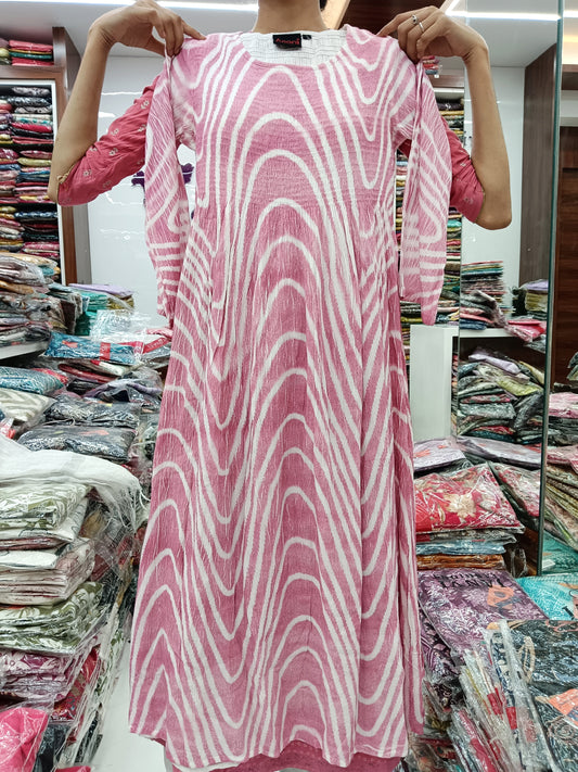 Smoky Midi Baby Pink Dress - A1