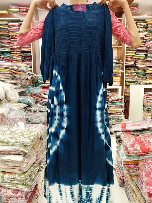 Smoky Midi Dark Blue Dress - A2