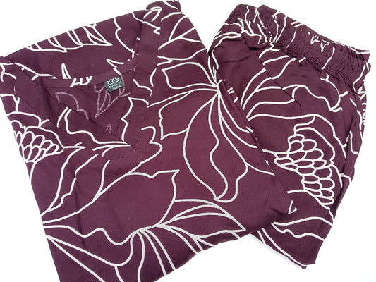 Co Ord V Neck (Wine)