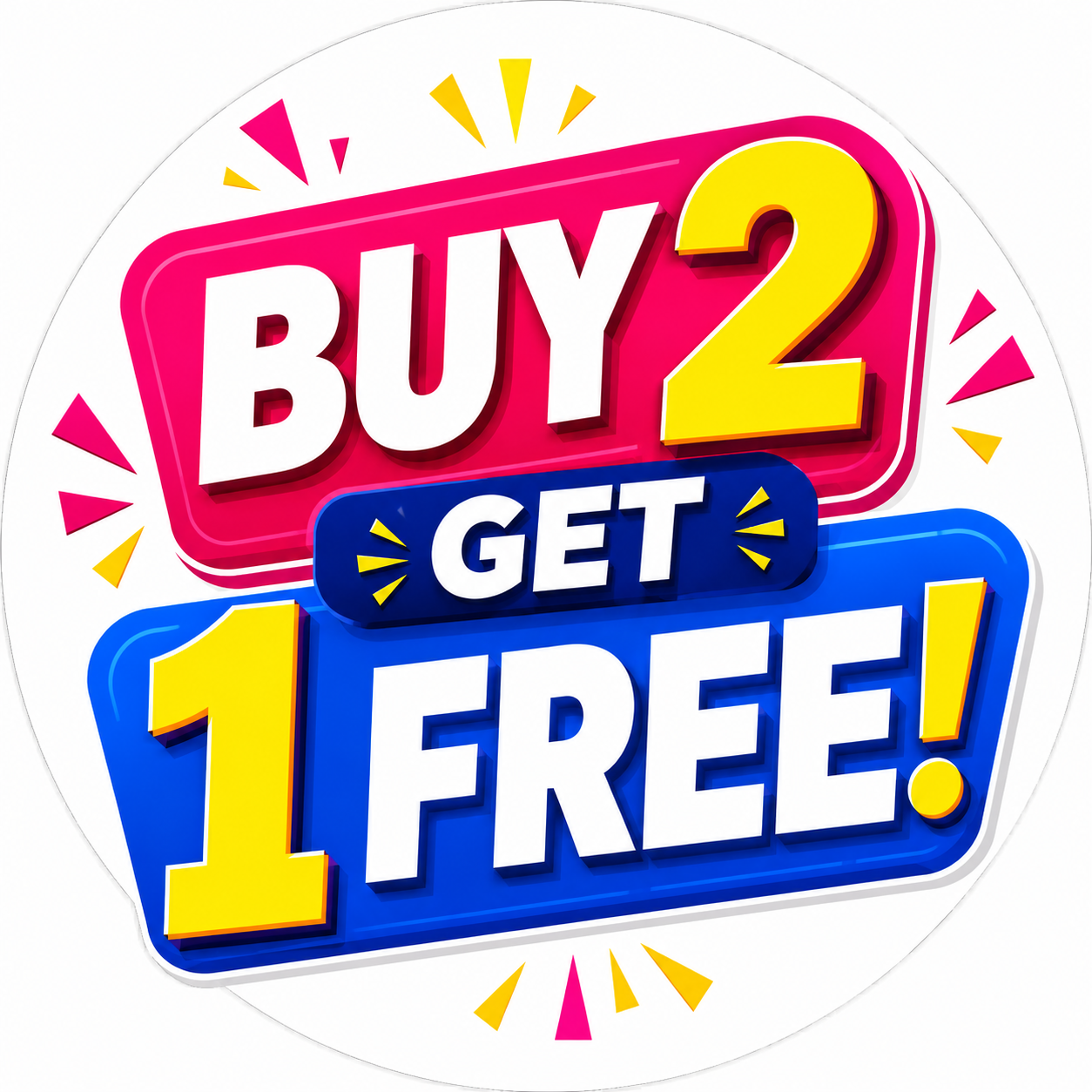 BUY 2 GET 1 FREE!