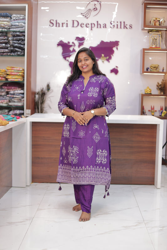 Vibrant Tussar Silk Co Ord Set - PPCS11