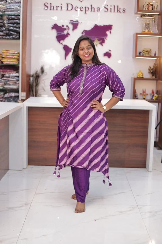 Vibrant Tussar Silk Co Ord Set - PPCS07