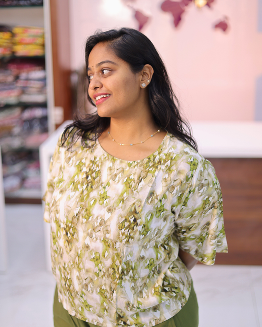 Trendy Vacation Green Short Co Ord Set - TVSC06