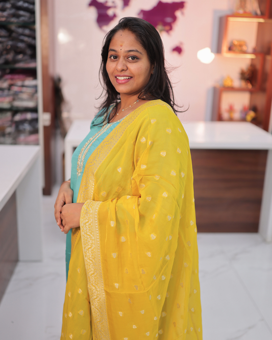 Premium Banarasi Silk 3 Pcs Salwar Set - VNSS02