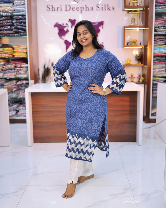Pure Cotton Hakoba Kurti