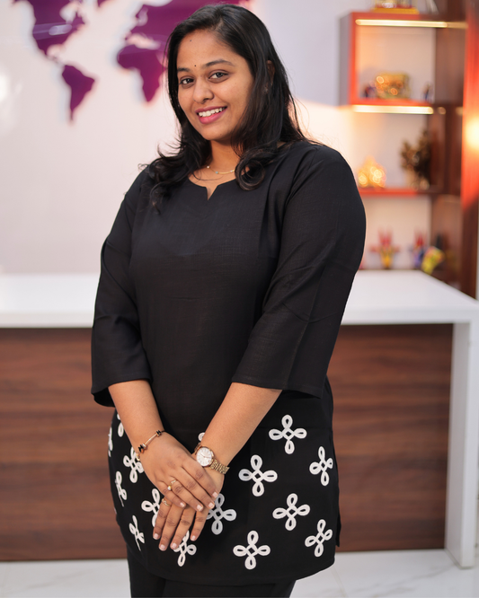 Celebrity Inspired Black Crochet Short Co Ord Set - CISC07 [PRE-BOOKING]