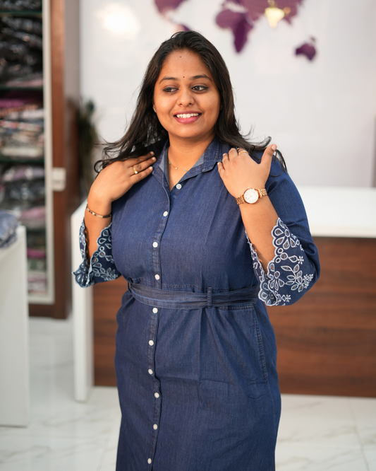 Dark Blue Denim Midi - BKMD02
