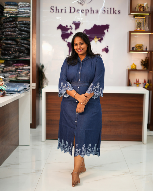 Dark Blue Denim Midi - BKMD02