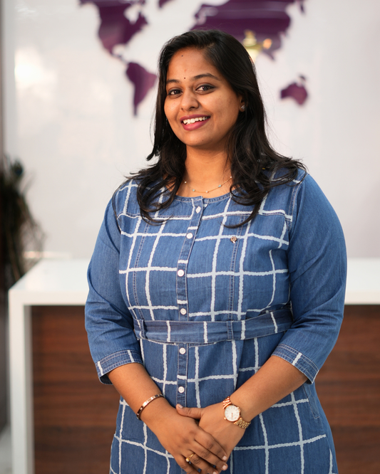 Light Blue Checks Denim Midi - BKMD03