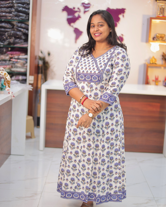 Jaipur Cotton Blue Midi - STMD01