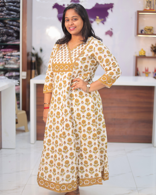 Jaipur Cotton Yellow Midi - STMD02