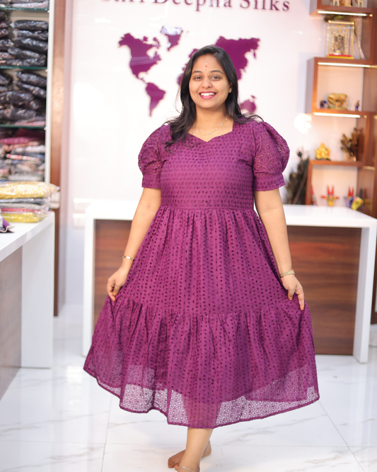 Plain Hakoba Cotton Puff Midi - ASMD17