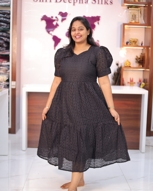 Plain Hakoba Cotton Puff Midi - ASMD19