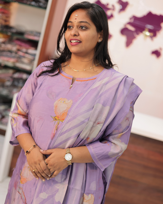 Pure Muslin Elegant Embroidery 3 Pcs Salwar Set - IBSS09