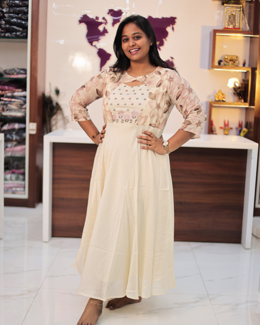 Bridgerton Pastel Cream Silk Overcoat Maxi - ALMX04