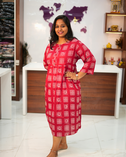 Budget Friendly Plus Size Aline Kurti - PSMD01