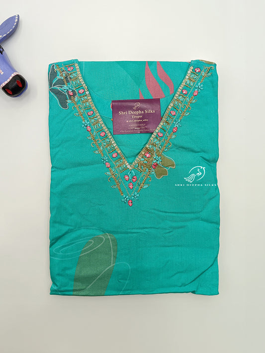 V Neck Cool Crepe Silk Kurti