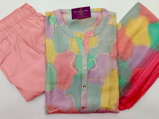 Office Wear Modal Silk 3 Pcs Salwar Set
