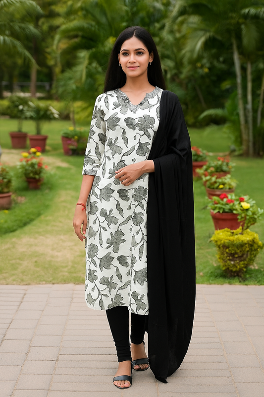 Plain Black Shimmer Dupatta