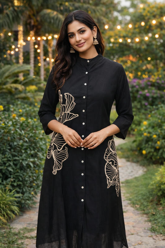 Khadi Cotton Aline Kurti - ALKT01