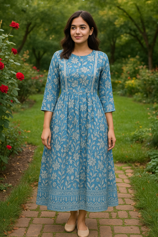 Linen Cotton Feeding Midi - FDM39