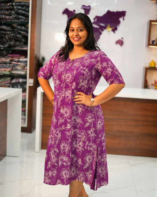 Budget Friendly Plus Size Aline Kurti - PSAK46