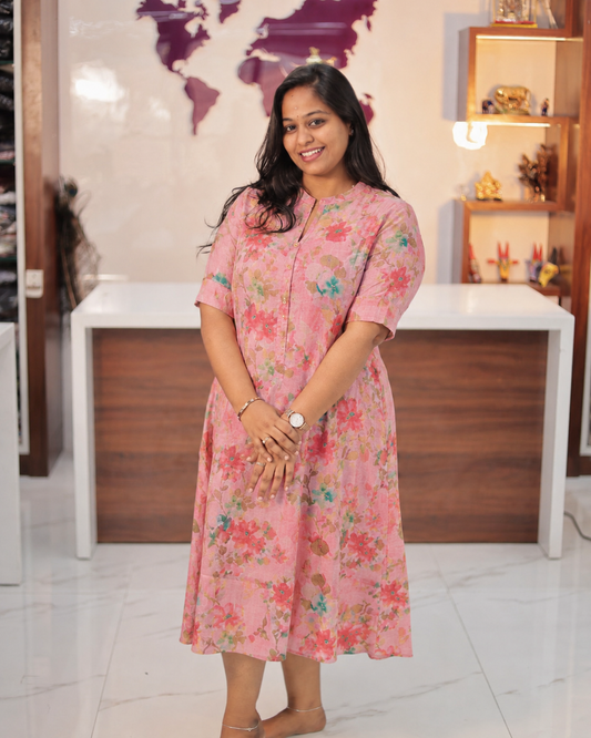 Bright & Vibrant Soft Wrinkle Aline Kurti - AVAK20