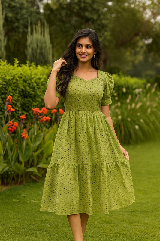 Hakoba Puff Midi Sage Green - HPM18