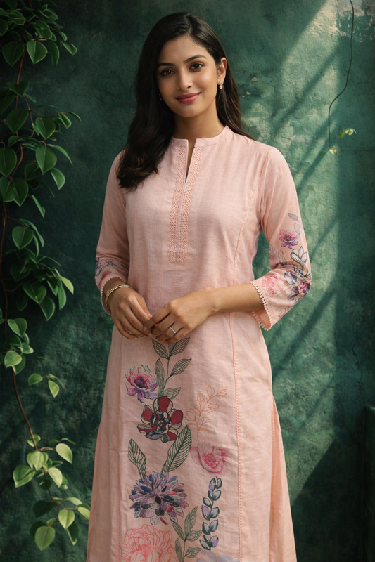 Khadi Cotton Aline Kurti - ALKT92