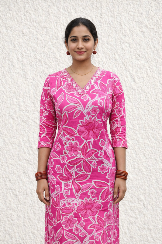 Jaipur Cotton Straight Cut Kurti - SCKT07