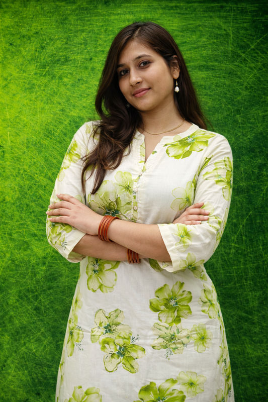 Spun Cotton Straight Cut Kurti - SCKT23