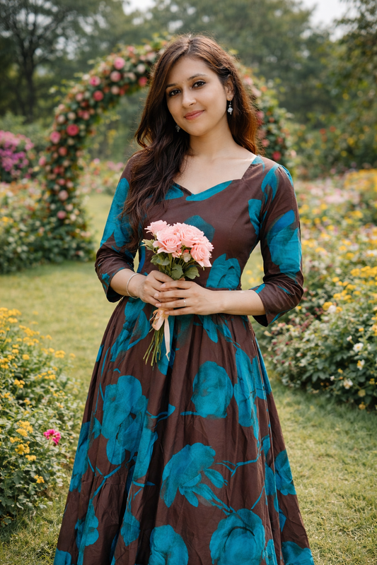 Digital Print Full Flare Long Maxi - DPMX03