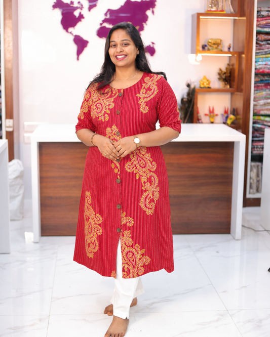Budget Friendly Plus Size Aline Kurti - PSAK53