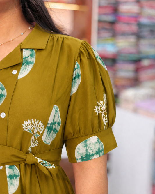Budget Friendly Plus Size Collar Neck Aline Kurti With Belt - PSAK55