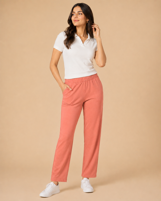 Stretchable Straight Pant With Pocket