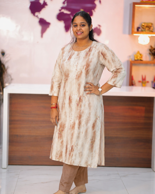 Georgette Straight Cut Kurti - BKSK01