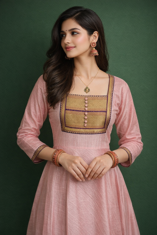 Narayanpet Silk Anarkali Set - NSAS01