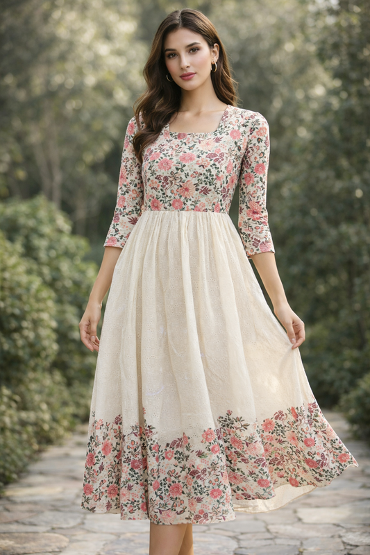 Printed Hakoba Full Flare Maxi - PHMX04