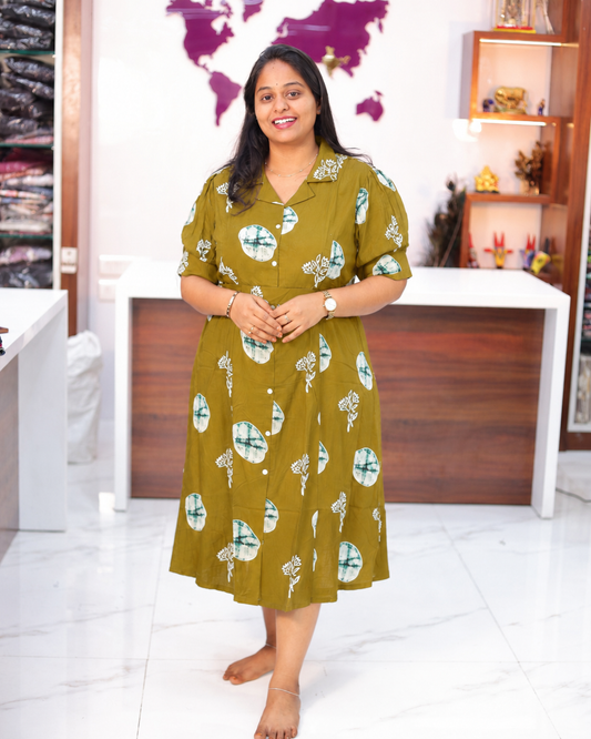 Budget Friendly Plus Size Collar Neck Aline Kurti With Belt - PSAK55